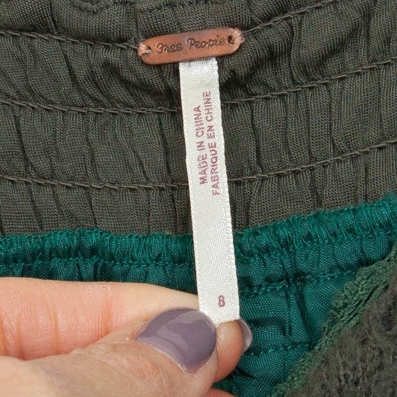 Free People Womens Silk Tiered Maxi Dress Size 8 Green Sleeveless Boho Fairy - Picture 7 of 10